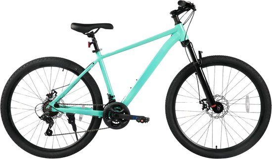 Mountainbike – Voor heren en dames – 21 versnellingen / mechanische schijfremmen / voorverende vork – Groen / 69 cm