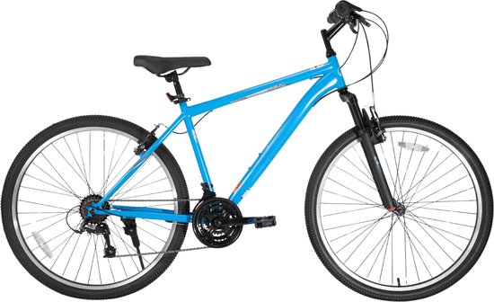 Mountainbike – Voor heren en dames – Hardtail, 21 versnellingen, V-brake – 66 cm / 70 cm wielen, blauw, hoogwaardig stalen frame