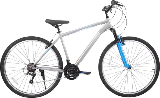 Mountainbike – Voor heren en dames – Hardtail, 21 versnellingen, V-brake – 66 cm / 70 cm wielen, grijs, hoogwaardig stalen frame