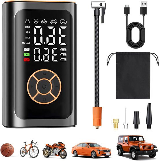 MRKK® Autobanden Pomp - Elektrische Fietspomp - Compressor - Luchtcompressor