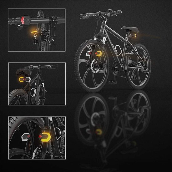 Mrs. Jones Fiets-achterlicht led-richtingaanwijzers waterdicht veiligheidswaarschuwingslampje draadloze afstandsbediening 3 instelmodi mountainbike racefiets .