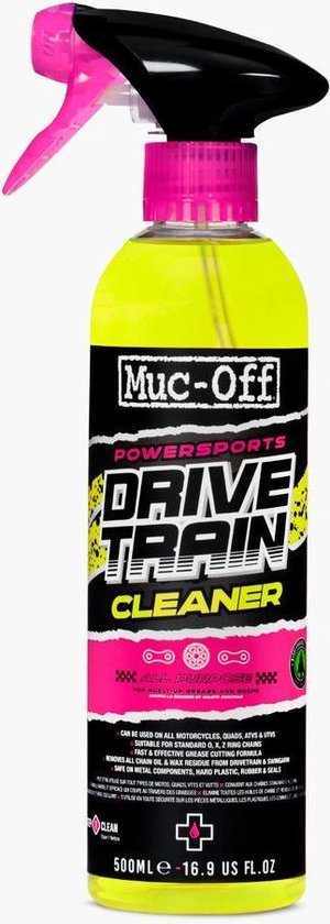 Muc-Off Drive Train Cleaner Ketting Tandwiel Reiniger Chain Cleaner Spray Fiets Motor 500ml van Muc-off