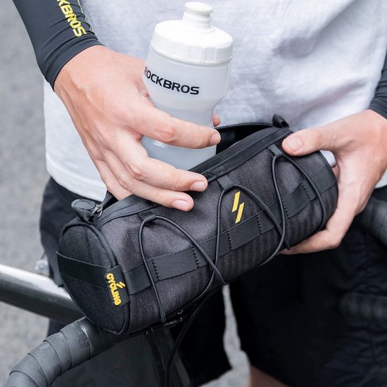 Multifunctionele Fietsstuurtas met Schouderband voor MTB en Racefiets - Zwart - 24L van Roswheel