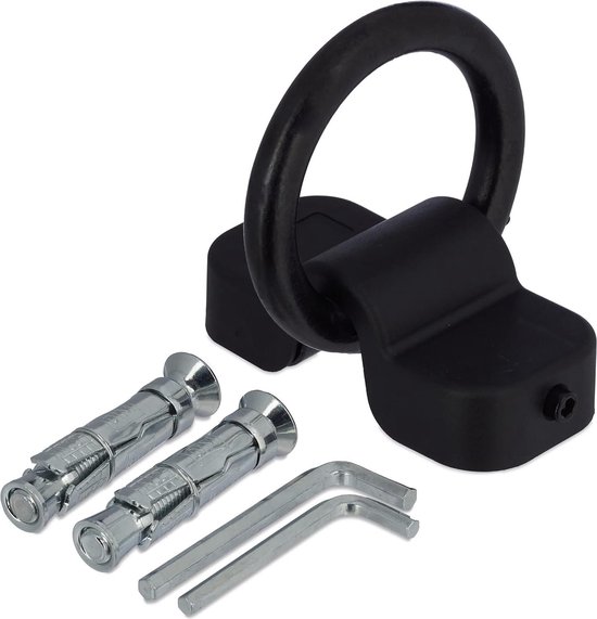 Muuranker fiets wandanker - veiligheidsbeugel voor fiets, scooter of motor - 14 mm staal - zwart vloeranker met kunststof omhulsel muuranker van Simson