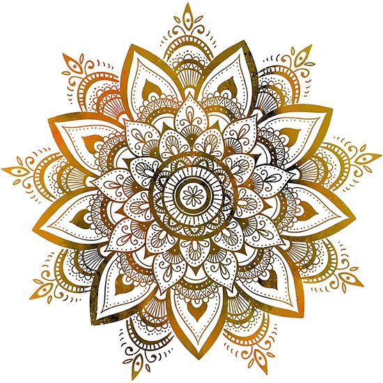 Muurstickers Mandala Grote Muur Sticker Mandala voor Slaapkamer Gouden Boho Bloemen Muur Sticker Muurschildering Boho Stijl Gang Yoga Muur Decor Woonkamer Slaapkamer Muur Sticker Bloemen