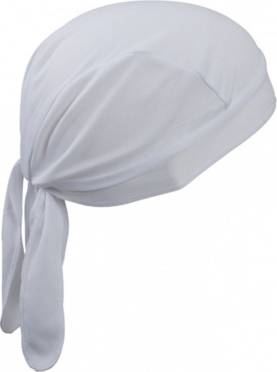 Myrtle Beach sport bandana - wit - hoofddoek - polyester - volwassenen
