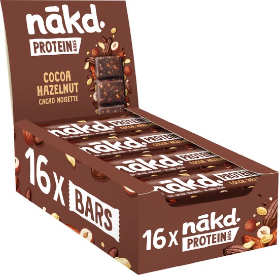 Nakd Protein Bar - Proteine Reep - Eiwitreep - Eiwitrepen - Cocoa Hazelnoot Protein - 720 gram (16 repen)