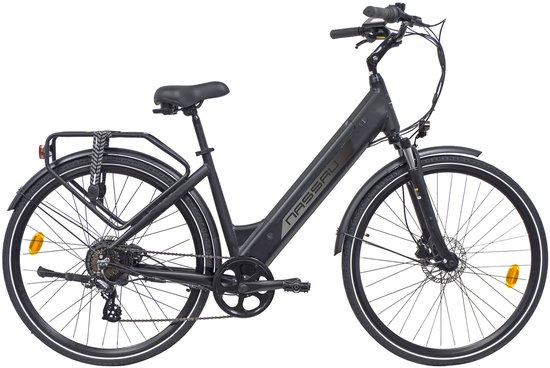Nassau Freeport elektrische fiets 13Ah 7sp 28 inch black van Nassau