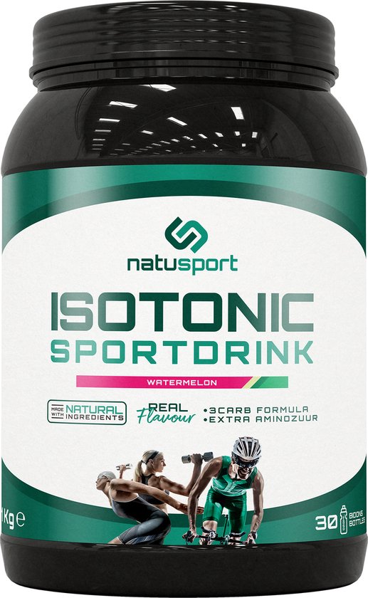 Natusport Isotone Sportdrank - Elektrolyten & Koolhydraten - Watermeloen - 1kg pot