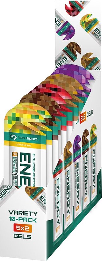 Natusport Variety Pack Energy Gels - Combinatieverpakking - Energiegels met elektrolyten - 10 stuks