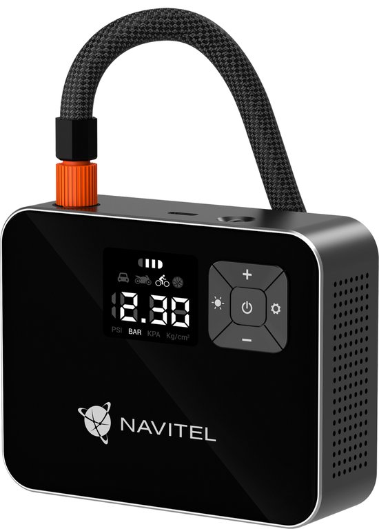 Navitel AIR15 - Draagbare Kompressor - LCD Display - LED Zaklamp