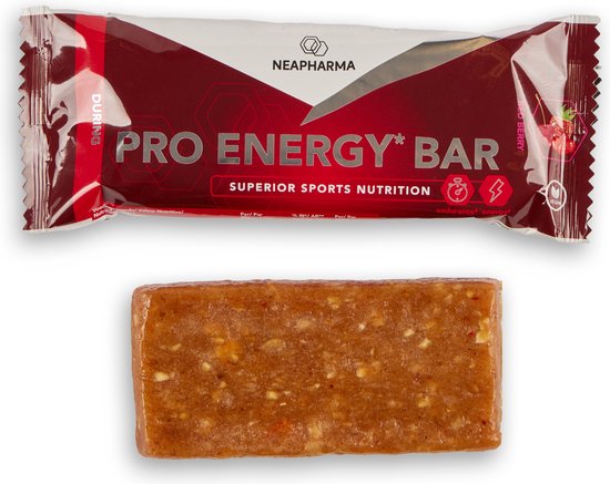 Neapharma Pro Energie Bar rode vruchten - Energiereep - energy bary - 30g koolhydraten - licht verteerbaar - erg laag in vet - per 12