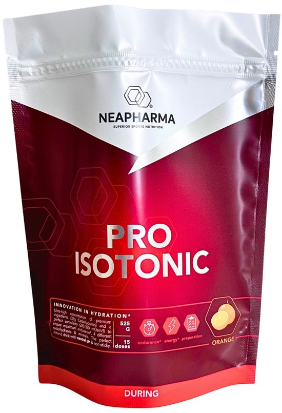 Neapharma Pro Isotonic: Orange isotone sportdrank poeder - Energy Drink - Isotonic - 525G - 15 porties - 100% isotonisch