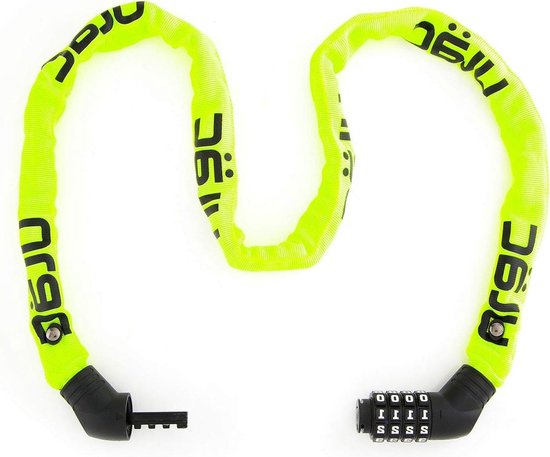 Neo Chain Lock Combo Resettable 4-cijferige combinatie Anti-diefstal fietsslot - Neon - Bestendig tegen diefstal van Neo