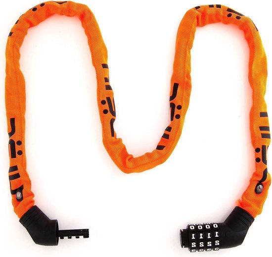 Neo Chain Lock Combo Resettable 4-cijferige combinatie anti-diefstal fietsslot - Oranje van Neo
