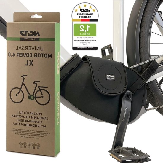 Neopreen motorbeschermhoes voor e-bikes met middenmotor en geïntegreerde accu - NC-17 Connect E-bike motorbescherming - 40 l - zwart - model 2023 - motorhoes voor optimale bescherming van Neo