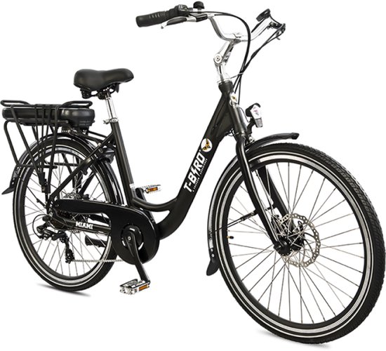 NETTLIFE Elekctrische Fiets 250W - 25km/h - Bereik 35-45km - 26×1.95 Band - Shimano 7 Versnellingen - zwart - IP54 van NETTLIFE