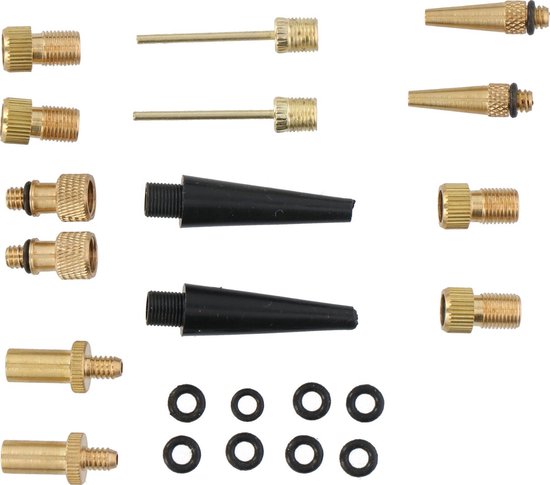 New Age Devi - Set Verloopnippels - 14 Stuks - Adapter Fietsventiel - Ballenpomp - Universeel van New Age Devi