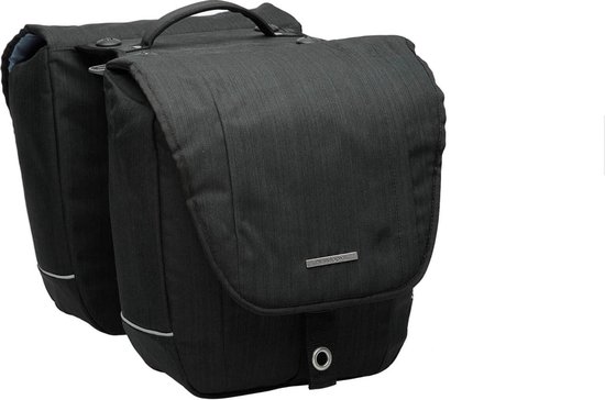 New Looxs Avero Double Dubbele Fietstas Racktime - 25 liter - Zwart van New Looxs