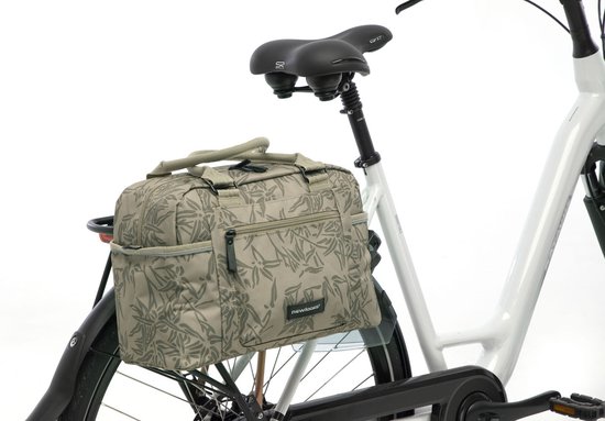 New Looxs Bari Bamboo Enkele Fietstas - Afneembaar Schoudertas - 13 liter - Zand van New Looxs