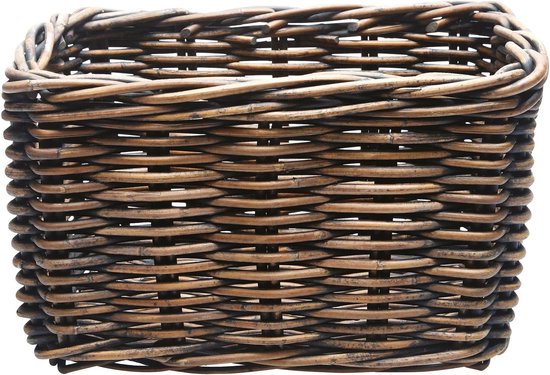 New Looxs Brisbane Medium Fietsmand Voordrager - 23 liter - Rotan - Bruin van New Looxs