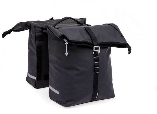New Looxs ® Cantos Double MIK 2.0 – Dubbele Fietstas - Geschikt voor elke Bagagedrager- Ook voor Electrische Fietsen – 36 liter – Afneembare Fietstas voor MIK Bagagedrager - Zwart van Merkloos