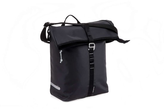New Looxs ® Cantos Single - Enkele Fietstas - Afneembare Fietstas Enkel - Geschikt voor Electrische Fietsen - 16,5 liter - Schoudertas - Zwart van New Looxs