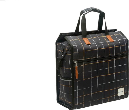 New Looxs Check Lilly Shopper Fietstas - 18 liter – Zwart van New Looxs