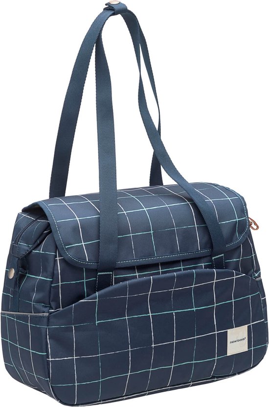 New Looxs Check Tosca Enkele Fietstas - 16 liter - Blauw van New Looxs