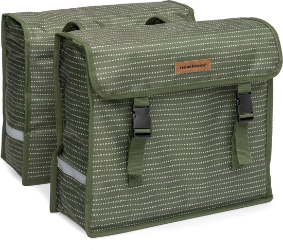New Looxs Fiori Double Nomi Dubbele Fietstas - 30 liter - Groen van New Looxs