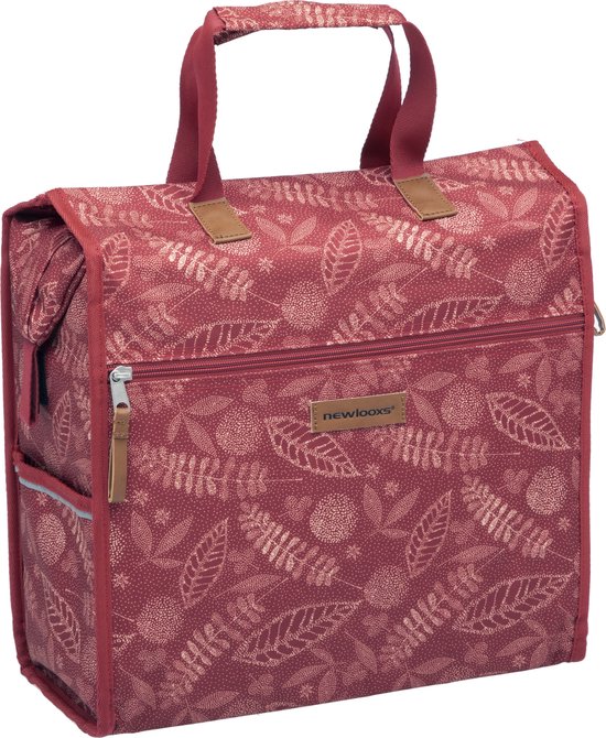 New Looxs Forest Lilly Enkele Fietstas Shopper - 18 liter - Rood van New Looxs