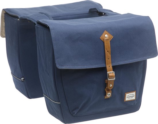 New Looxs Genova Double Dubbele Fietstas - 32 l - Blue van New Looxs