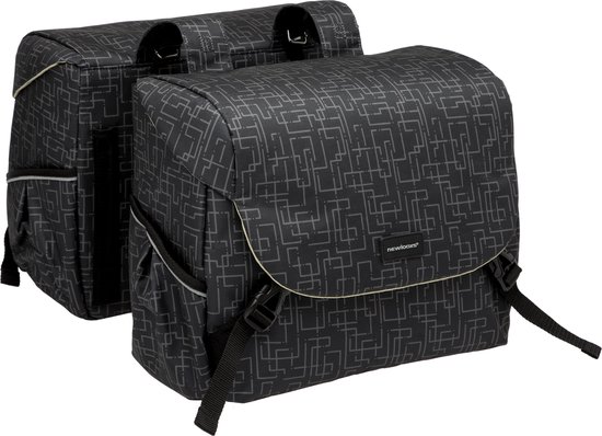 New Looxs Ivy Mondi Joy - Dubbele Fietstas - Moderne Fietstas - Waterdicht Polyester - 38 Liter - Zwart van New Looxs