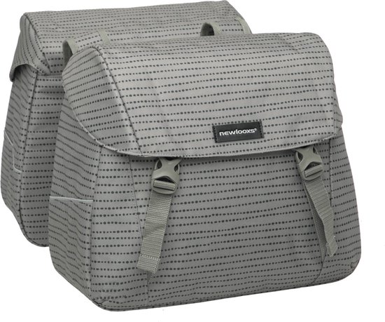 New Looxs Joli Double Nomi Dubbele Fietstas - 37 liter - Grijs van New Looxs