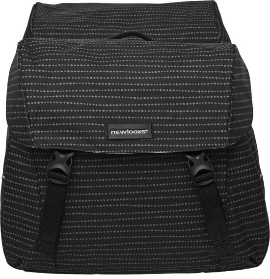 New Looxs Joli Double Nomi Dubbele Fietstas - 37 liter - Zwart van New Looxs