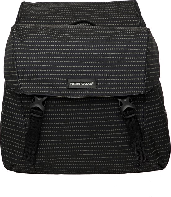 New Looxs Joli Double Nomi Dubbele Fietstas MIK - 37 liter - Zwart van Merkloos