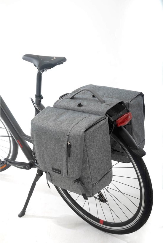 New Looxs Nova Detachable Dubbele Fietstas - Afneembaar - 32 liter - Grijs van New Looxs
