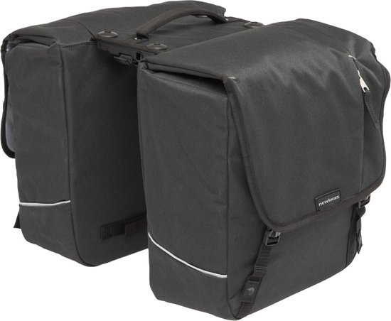 New Looxs Nova Double Dubbele Fietstas Racktime 2.0 - 32 liter - Zwart van New Looxs