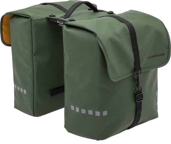 New Looxs Odense Double - Dubbele Fietstas - Geschikt voor Elektrische Fietsen - Afneembare Fietstas voor MIK Bagagedrager - Waterdicht - 39 Liter - Groen van New Looxs