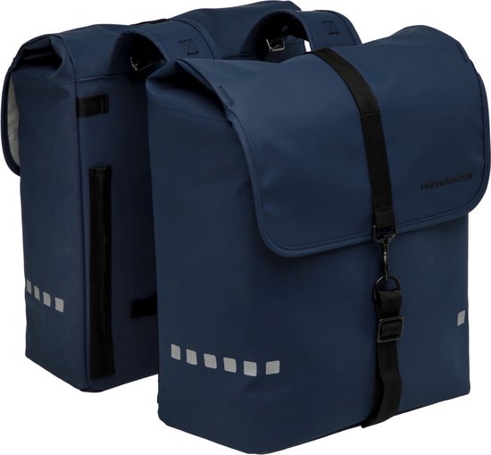 New Looxs ® Odense Double - Fietstassen Dubbel - Fietstassen Electrische Fietsen - Waterafstotend Polyester - 39 Liter - Dark Blue van New Looxs