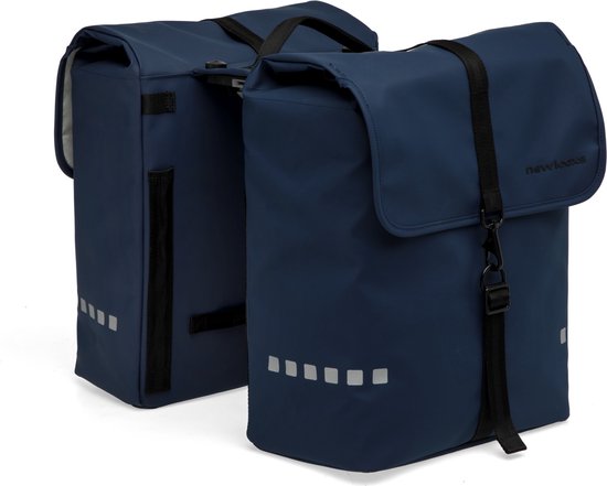 New Looxs ® Odense Double MIK - Dubbele Fietstas - Geschikt voor Elektrische Fietsen - Afneembare Tas voor MIK Bagagedrager - Waterafstotend Polyester - 39 Liter - Dark Blue van New Looxs