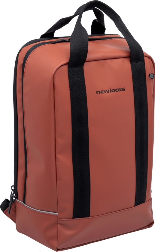 New Looxs Odense Nevada Backpack - Fietsrugzak - Rugzak met Laptop Compartiment - Fietstas van Waterdicht Polyester - 17 inch laptopvak – Rust van New Looxs