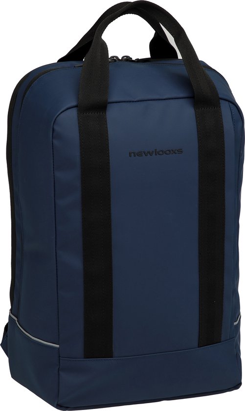 New Looxs ® Odense Nevada Backpack - Fietsrugzak - Rugzak met Laptopvak - Fietstas rugzak van Waterafstotend Polyester - 17 inch Laptop Compartiment – Inclusief regenhoes - Dark Blue van New Looxs