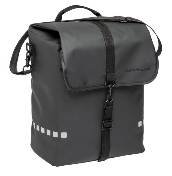 New Looxs Odense Single - Enkele Fietstas - Waterdicht Polyester - Afneembare Fietstas Enkel - Geschikt voor Elektrische Fietsen - 17,5 liter - Zwart van New Looxs