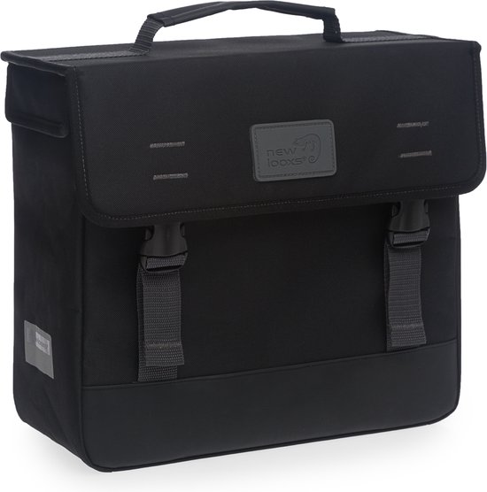 New Looxs Origin Single - Enkele Fietstas - Waterdicht Polyester - Afneembare Fietstas met Haken - 17 Liter - Zwart van New Looxs