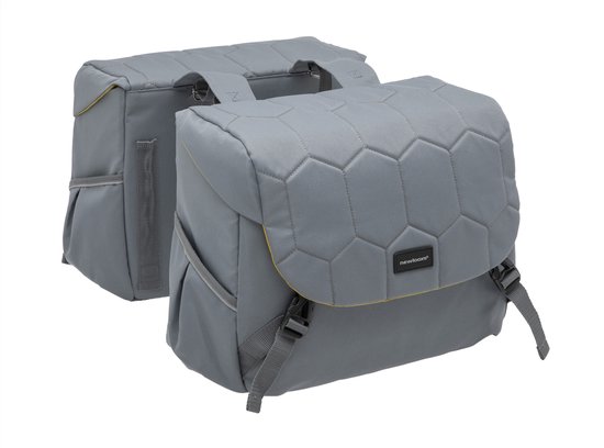 New Looxs Quilted Mondi Joy Double Dubbele Fietstas - 38 liter - Grijs van New Looxs