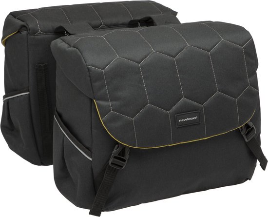 New Looxs Quilted Mondi Joy Double Dubbele Fietstas - 38 liter - Zwart van New Looxs