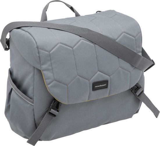 New Looxs Quilted Mondi Joy Single Enkele Fietstas - Afneembaar - 18,5 liter - Grijs van New Looxs