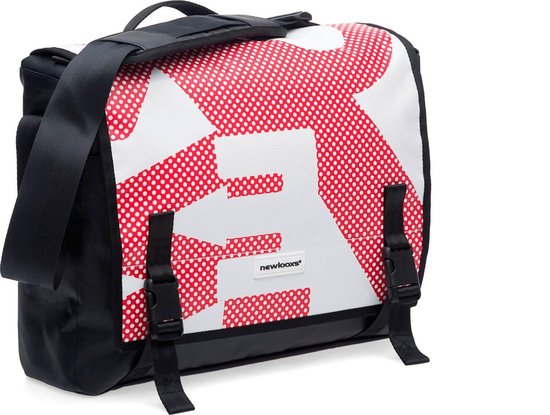 New Looxs schoudertas Postino Office rood wit - T024539 van New Looxs