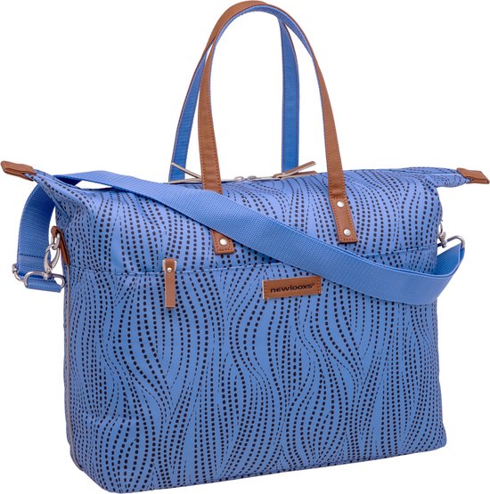 New Looxs Tendo Alma - Enkele Fietstas - Afneembare Fietstas met Haken - Shopper met Laptop Compartiment - 21 Liter - Blauw van New Looxs